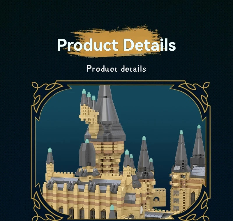 Magic Castle Medieval Architecture Building Set Creative Technical Assembly Bricks MOC Kit Gift Adults Kids Holiday