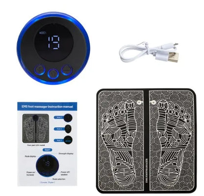EMS Electric Foot Massager Pad | Acupoint Muscle Stimulator & Relaxation Mat