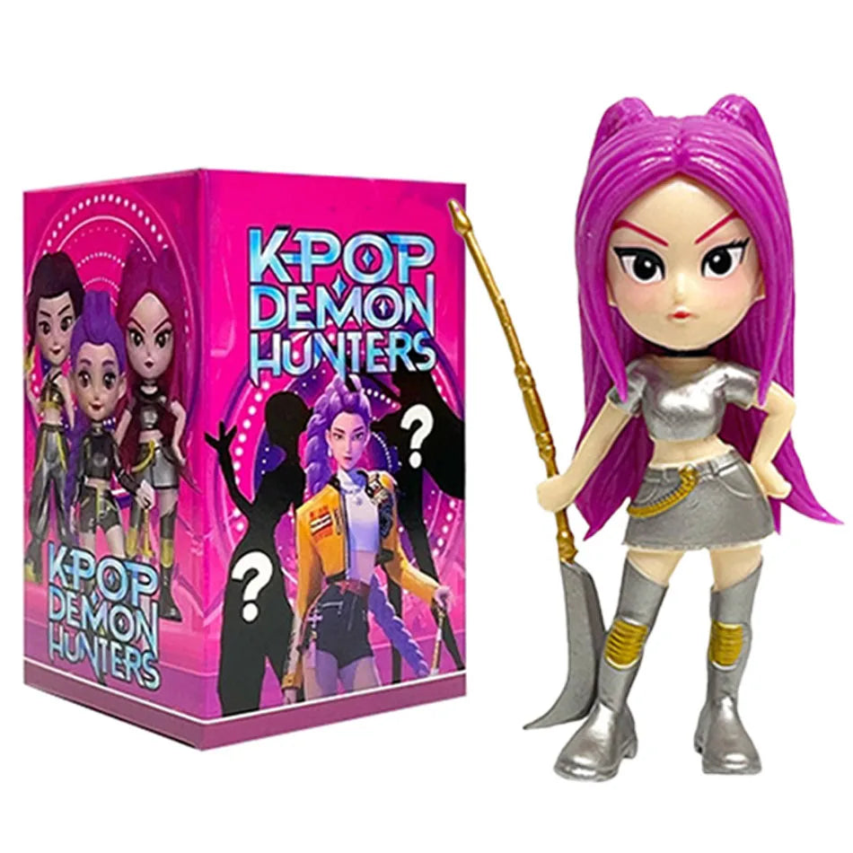 Hot Anime Figure K-pop Demon Hunters with Box Kawaii Boys Girls Gifts For Kids Fans Halloween Christmas Figure Decorative Gifts
