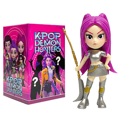 Hot Anime Figure K-pop Demon Hunters with Box Kawaii Boys Girls Gifts For Kids Fans Halloween Christmas Figure Decorative Gifts