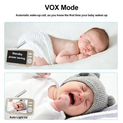 5" Smart Baby Monitor | WiFi, PTZ Cam, Night Vision & Two-Way Audio