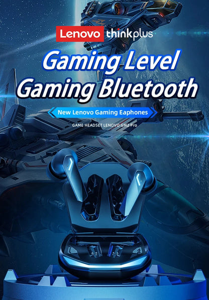 Choice Lenovo GM2 Pro Earphone Bluetooth 5.3 Headphones with Mic 9D Stereo Pro 6 Earbuds Dual Modes Music Game Wireless Headset