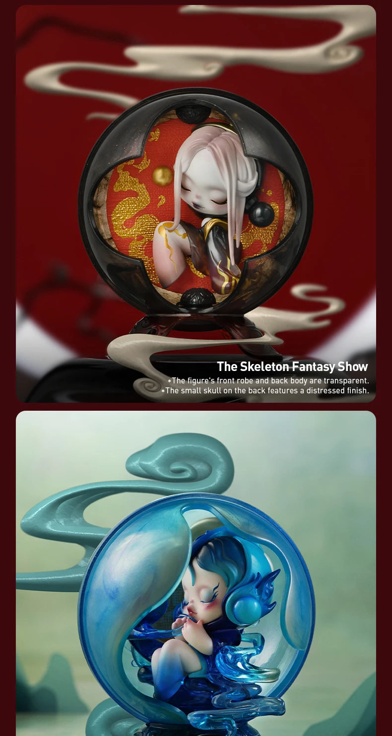 #ToyTok POP MART SKULLPANDA The Mirage Series Figures Mystery Box 1PC/9PCS POP MART Blind Box Action Figure Cute Toy