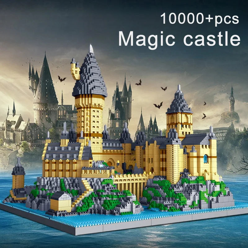 Magic Castle Medieval Architecture Building Set Creative Technical Assembly Bricks MOC Kit Gift Adults Kids Holiday