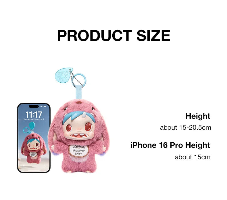 POP MART POLAR-Monster Baby Collection Series Plush Pendant Ver.1 Blind Box 1PC/6PCS