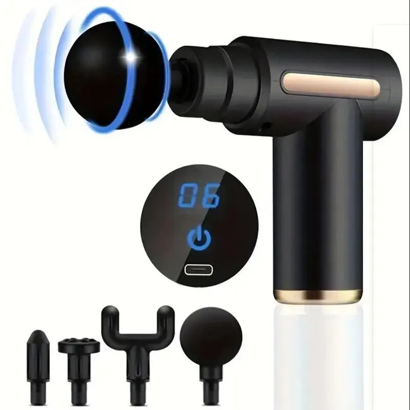 Portable Fascia Massage Gun | Deep Tissue Percussion Massager for Body & Neck