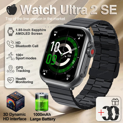 NEW Ultra 2 SE Men And Women 1000mAh AMOLED Heart Rate GPS Track 100+Sports HD call Smart Watch For IOS and Android