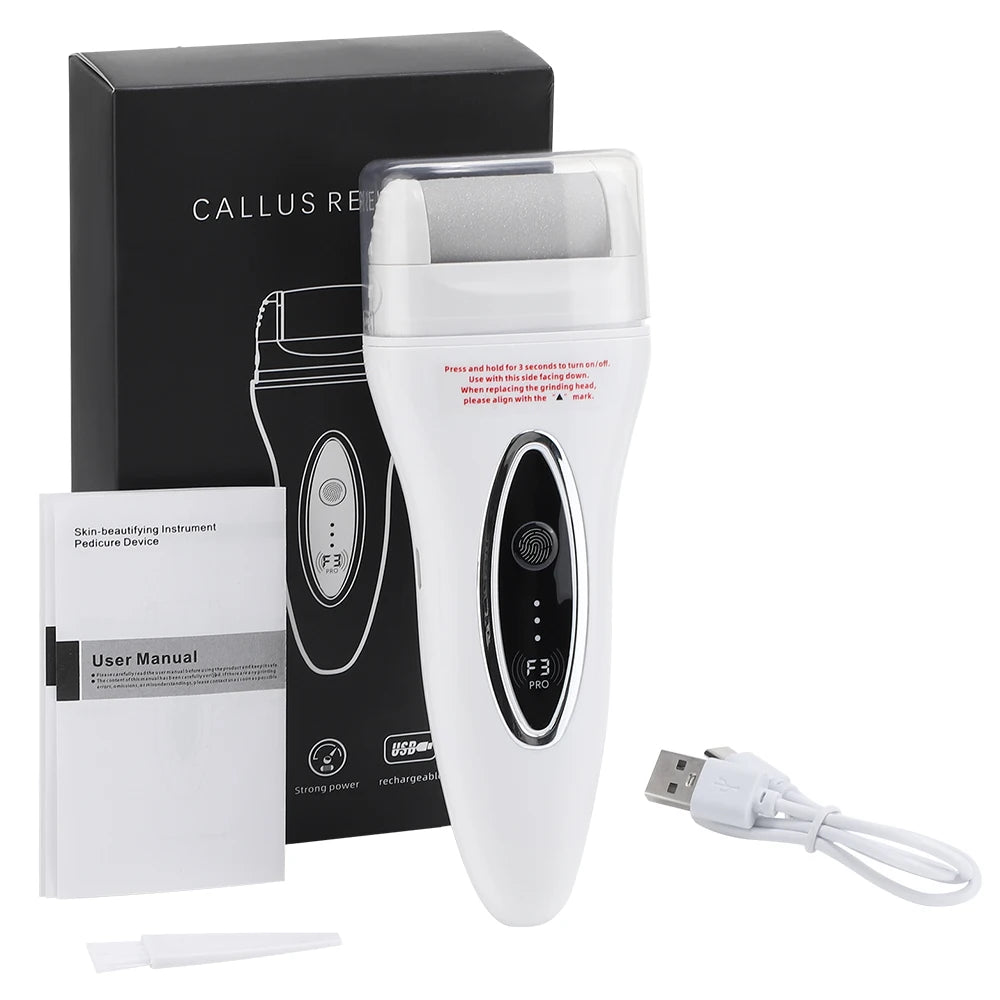 Electric Foot Grinder with Digital Display Rechargeable Callus Remover IPX4 Portable Foot File Heel Dead Skin Callu Removal Tool