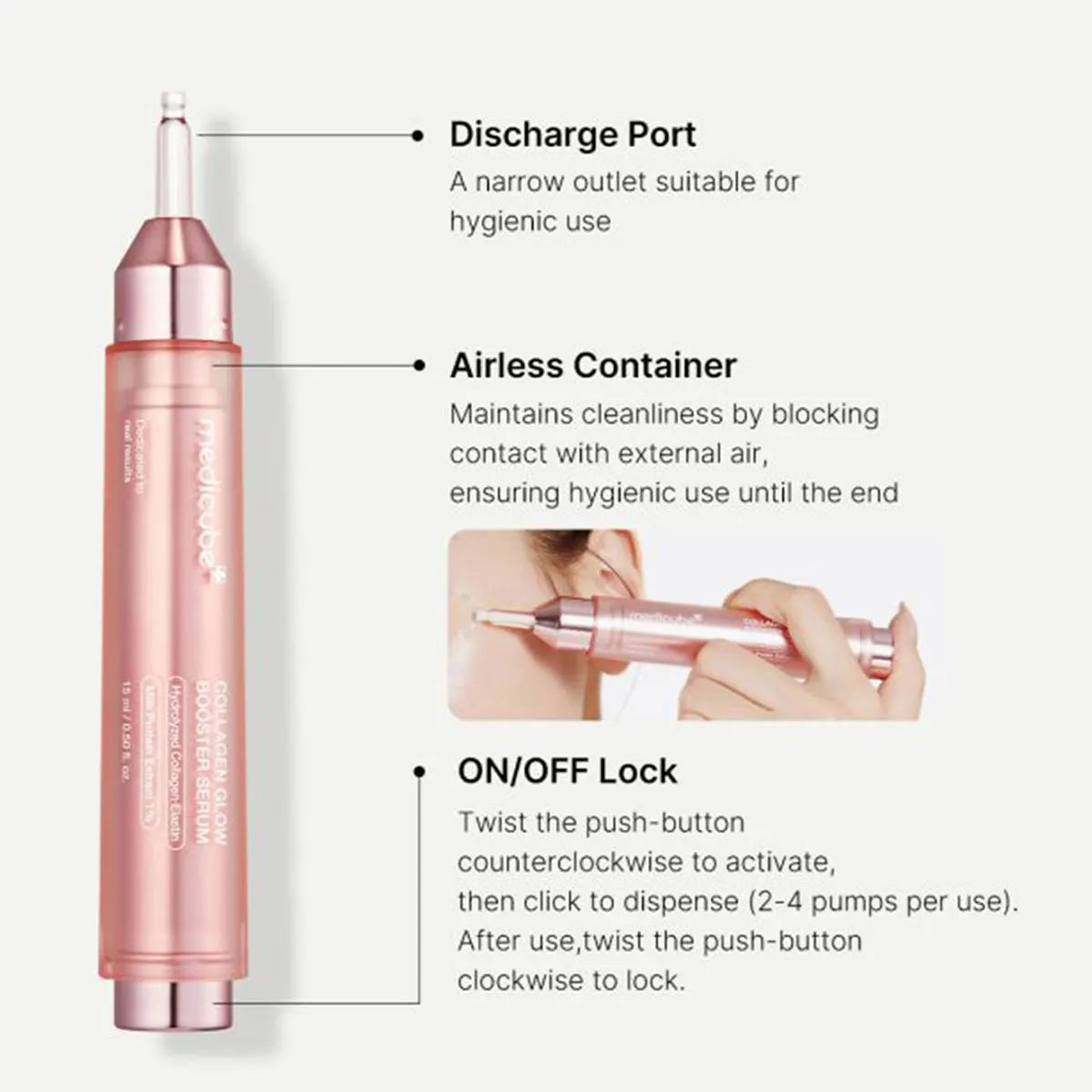 Medicube Collagen Glow Booster Serum 15ml,Smooth & Fast-Absorbing,Hydrating Feel,Provides Skin Moisture,K-Beauty,Korean Makeup