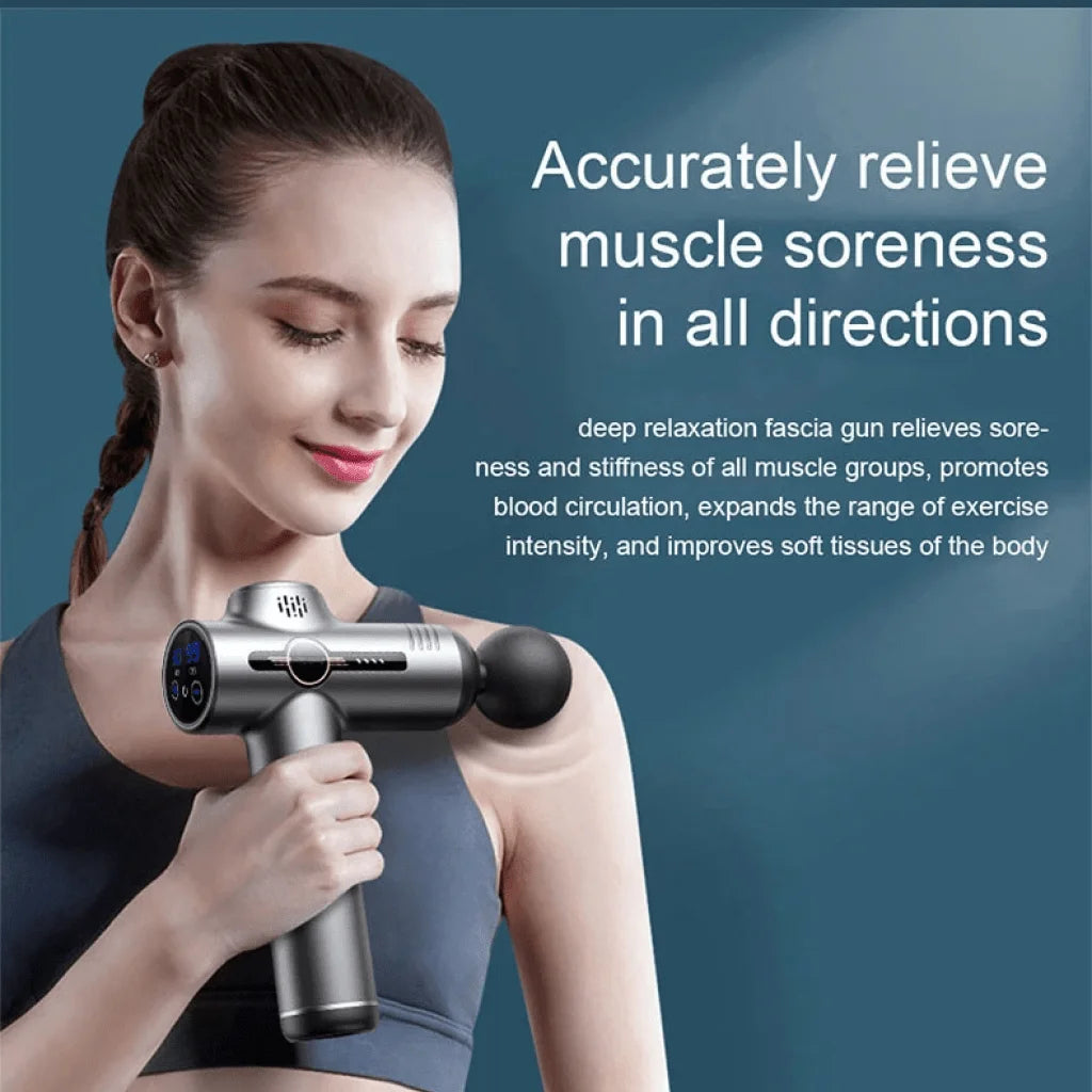 Portable Fascia Massage Gun | Deep Tissue Percussion Massager for Body & Neck