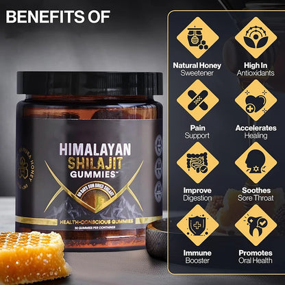 Himalayan Shilajit Gummies | Sea Moss, Ashwagandha & Shilajit Blend