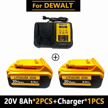 Original for DEWALT 20v/60V battery DCB606 DCB609 DCB182 DCB205 DCB206 DCB209 power tool 18V battery 6AH 9AH battery.
