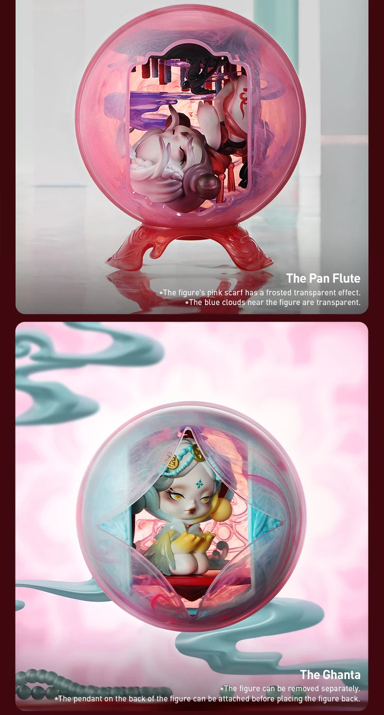 #ToyTok POP MART SKULLPANDA The Mirage Series Figures Mystery Box 1PC/9PCS POP MART Blind Box Action Figure Cute Toy