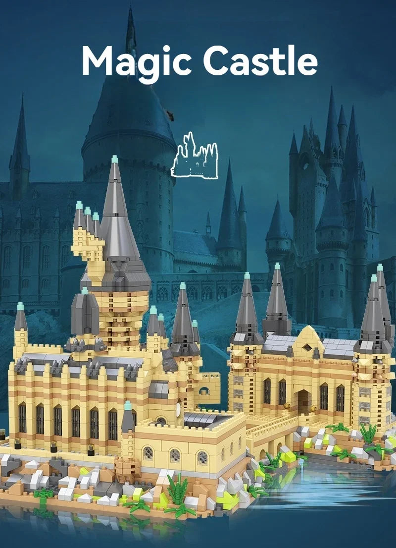 Magic Castle Medieval Architecture Building Set Creative Technical Assembly Bricks MOC Kit Gift Adults Kids Holiday