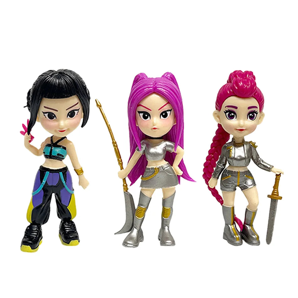 Hot Anime Figure K-pop Demon Hunters with Box Kawaii Boys Girls Gifts For Kids Fans Halloween Christmas Figure Decorative Gifts