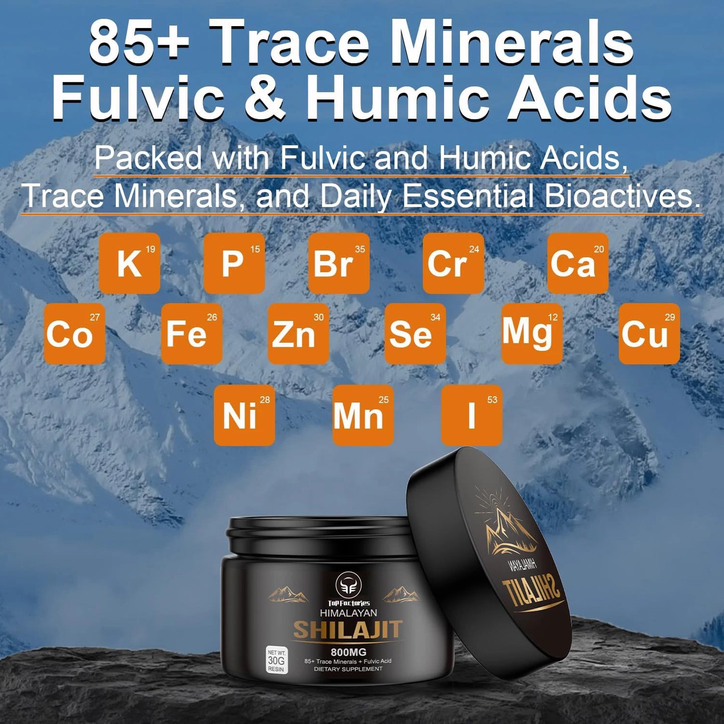 Pure Himalayan Shilajit Resin | 85+ Trace Minerals & Fulvic Acid – 50g