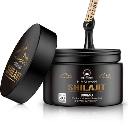 Pure Himalayan Shilajit Resin | 85+ Trace Minerals & Fulvic Acid – 50g