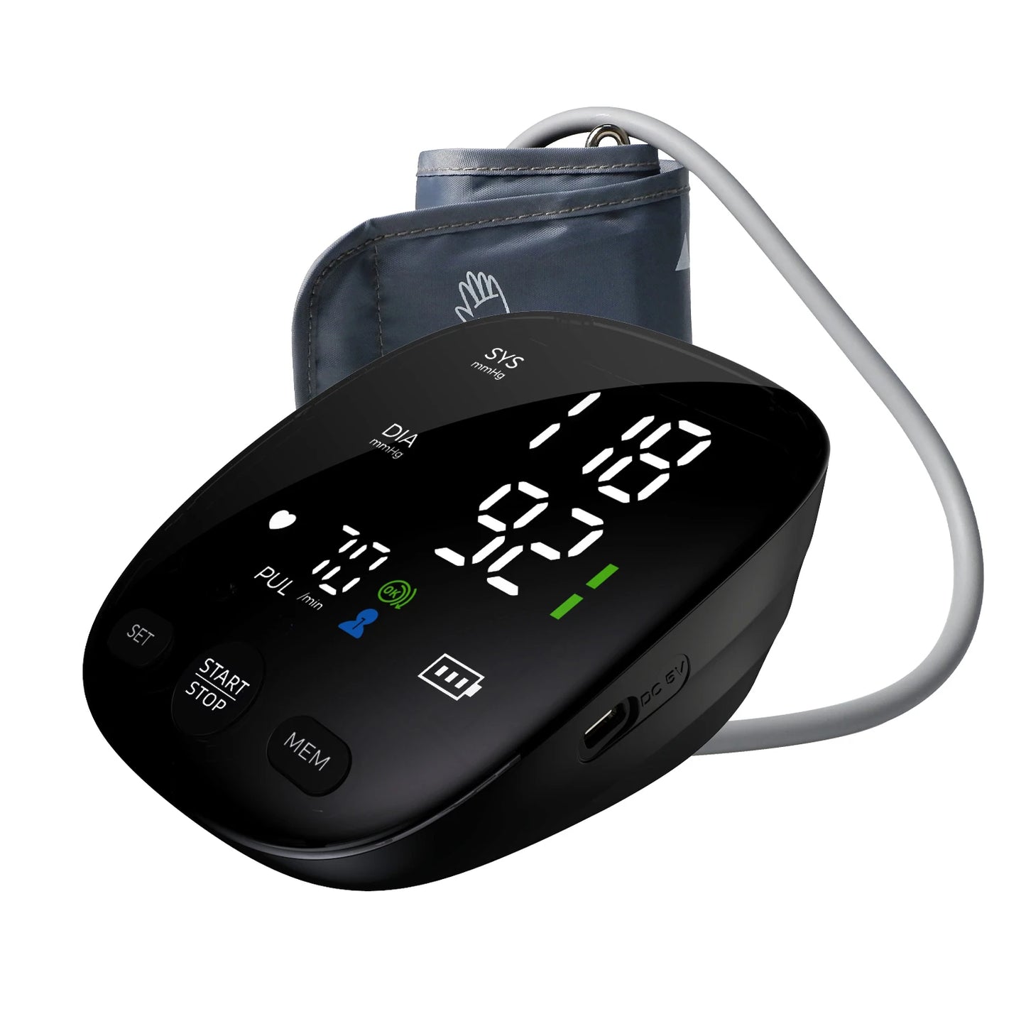 Kingclinic New Household Arm Type Digital Electronic Portable LED Smart Blood Pressure Meter BP Monitor