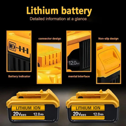 Original for DEWALT 20v/60V battery DCB606 DCB609 DCB182 DCB205 DCB206 DCB209 power tool 18V battery 6AH 9AH battery.