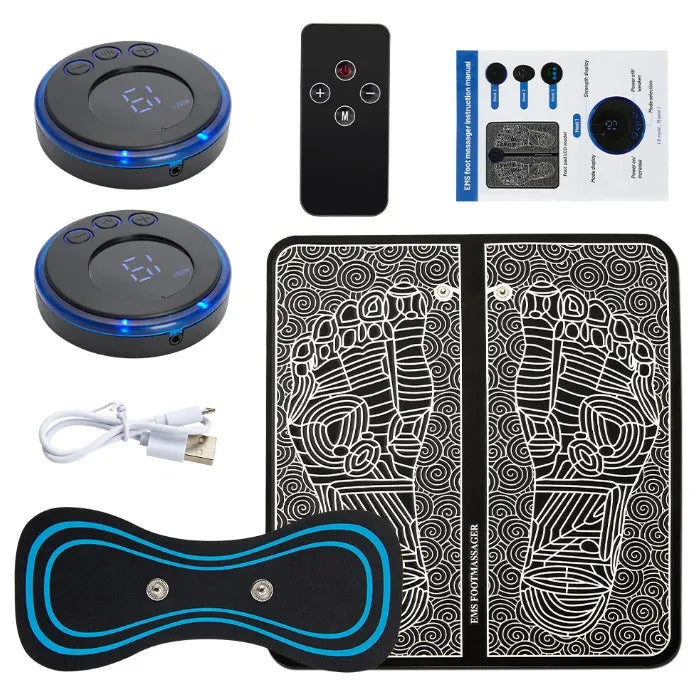 EMS Electric Foot Massager Pad | Acupoint Muscle Stimulator & Relaxation Mat
