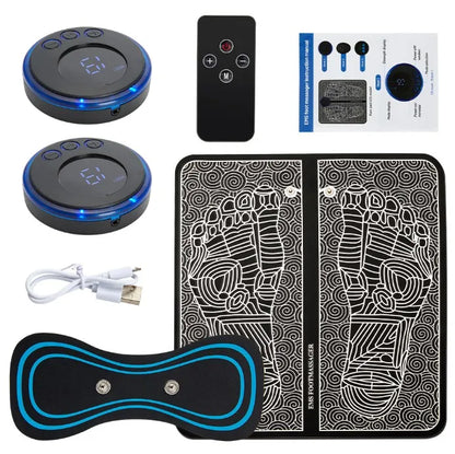 EMS Electric Foot Massager Pad | Acupoint Muscle Stimulator & Relaxation Mat